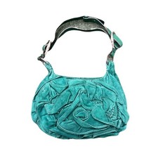 Borsa a tracolla Yves Saint Laurent Teal scamosciata manico Mombasa GIAPPONE