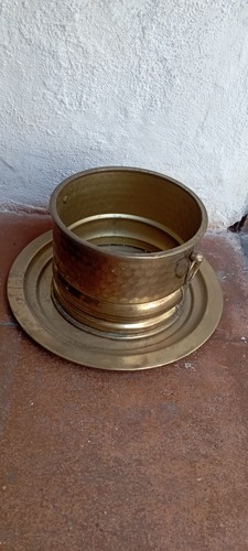 Porta vaso piatto ottone - porta,