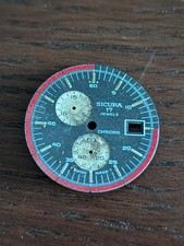 Quadrante orologio Sicura Chrono, usato, buone condizioni, diametro 29,57 mm #P472