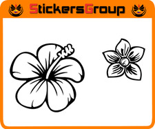 ADESIVO FIORI IBISCO PER AUTO MOTO CAMPER IN VINILE NEW