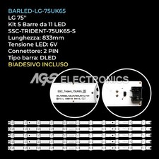 KIT 5 BARRE STRIP LED TV LG