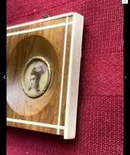 RARO ANTICO DIPINTO AD OLIO MINIATURA Firenze - 1878 - firmato con dedica 