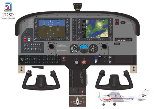 Poster abitacolo cessna - abitacolo, 172