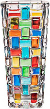 Vaso Di Vetro Colorato Dipinto