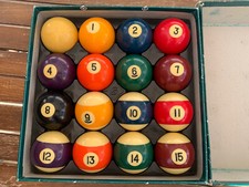 palle biliardo pool Aramith 15 +pallino game bool vinatage box originali 