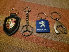 4 Portachiavi Auto Vintage  Porsche Mercedes Wolkswagen Peugeot