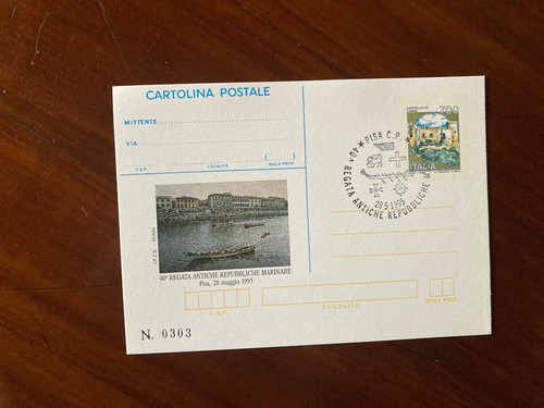 1995 pisa cartolina postale - cartolina,