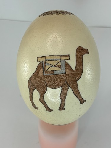 Vintage hand painted ostrich - hand,