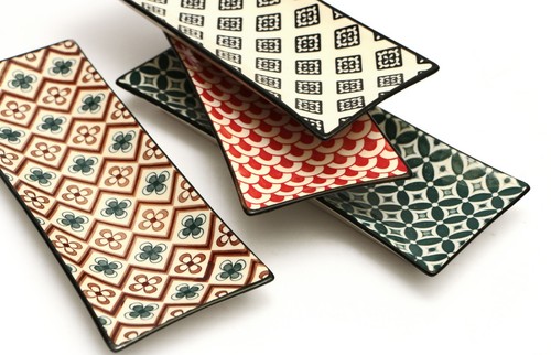 Piatto rettangolare mosaik - rettangolare, set