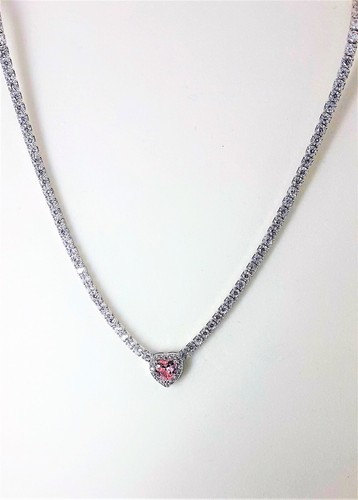 Collana tennis con cuore