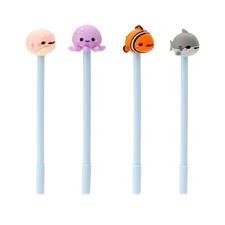 8 PZ Penna con testa a forma di ANIMALI MARINI - Animali Dolci 1DU8