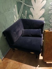 Poltrona in velluto blu scuro 2 posti