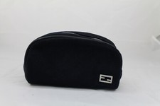 beauty case vintage Fendi camoscio nero