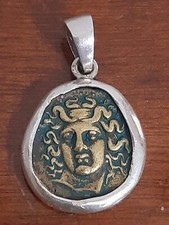  Pendant X Necklace Greek Coin