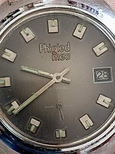 Phigied Mec Antichoc Vintage Swiss Men's  Watch 1970's MECHANICAL WORKING WELL 