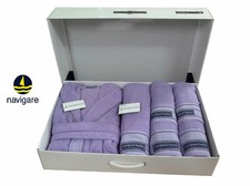 Completo Bagno 6 pezzi. NAVIGARE, VICTOR. Accappatoio + Asciugamano + Telo bagno