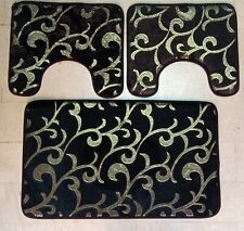 Tappeto bagno set 3 pezzi o Tappeto Bagno singolo 50x80cm Antiscivolo Poliestere