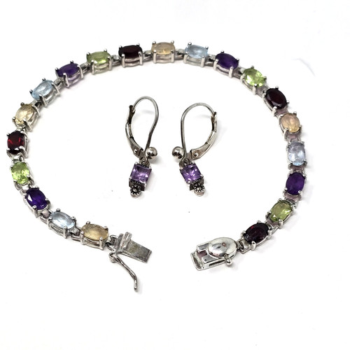 Bracciale orecchini tennis - orecchini,