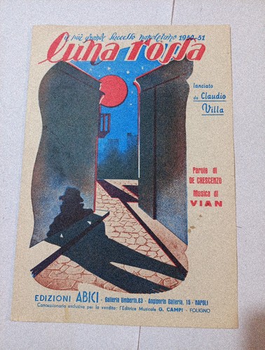 Spartito musicale luna rossa - spartito,