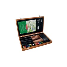Set artistico Derwent Academy scatola in legno da 35 pezzi in colori assortiti -
