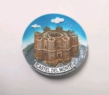 MAGNETE CALAMITA RESINA FRIGO  SOUVENIR FRIDGE MAGNET CASTEL DEL MONTE PUGLIA 