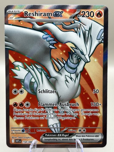 Carta pokemon reshiram - pokemon, ex