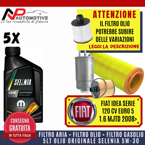 Kit tagliando fiat idea 6 - tagliando, 1.6