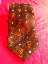 MOSCHINO ❓? CRAVATTA VINTAGE ITALIAN SILK TIE KRAWATTE BRONZO SFUMATURE FASHION