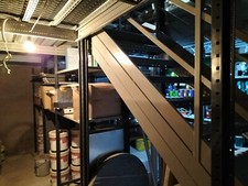 soppalco industriale come nuovo con scaffalatura e scala