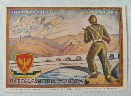 Cartolina reggimentali 114 rgt - reggimentali,