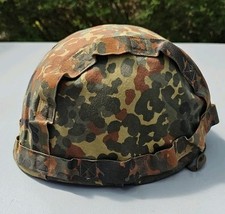 Elmetto paracadutista BW con rivestimento mimetico, esercito tedesco, militare, RFT, esercito