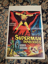 Affiche [Belge] 1968 SUPERMAN DIABOLICO [Le Diabolique] 35x55 Argoman [RARE]