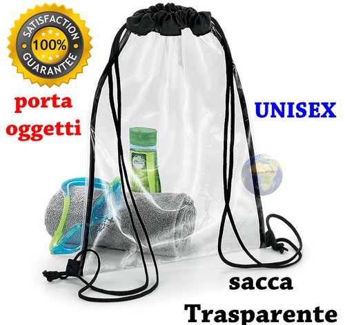 Sacca trasparente palestra - trasparente, da