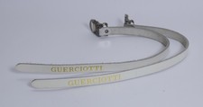 Guerciotti toe straps vintage cinturino in pelle pedale bianco NOS