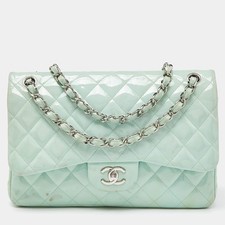 Borsa Chanel verde trapuntata