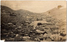 TONOPAH, NV RPPC vista generale, città mineraria Nevada vera foto cartolina 1917