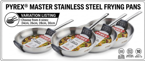 Padella pyrex master acciaio - master,