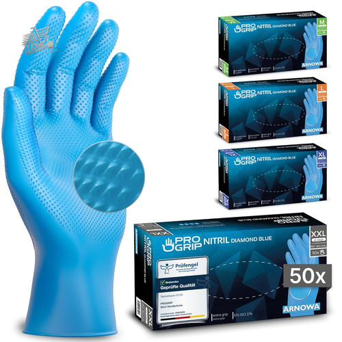 Guanti nitrile xxl blu 200pz - blu,
