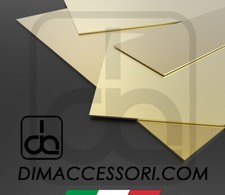 LAMIERA LASTRA LAMINA OTTONE CRUDA SPESSORE 0,8 / 1 / 1,5 / VARIE DIMENSIONI 