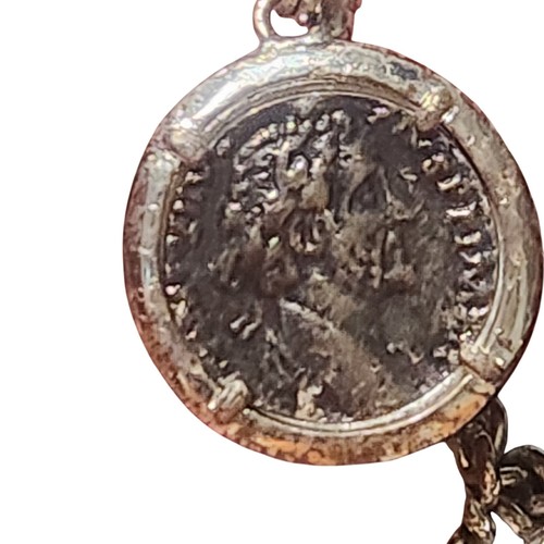 Collana ciondolo moneta - ciondolo, romana