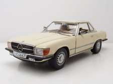 Mercedes 350 SL Hardtop R107 1977 avorio bianco modellino auto 1:18 Sun Star