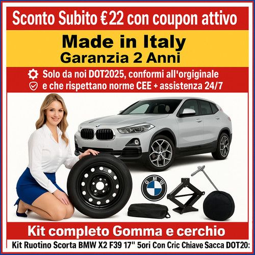 Kit ruotino scorta bmw x2 - scorta,