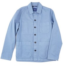 Giacca Drumohr blu cielo cotone lavato in capo casual da lavoro M (Eu 48) nuova con etichette