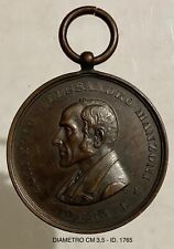 MERATE LECCO COLLEGIO ALESSANDRO MANZONI 1896-1897 MEDAGLIA PREMIO NOMINATIVA