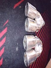 Coppia Terminali Acciaio Inox Doppio Scarico Uno È Stato Modificato Vedere Foto