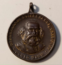 CARLO MARX  MEDAGLIA IN BRONZO PROLETARI DI TUTTI I PAESI UNITEVI