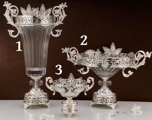 Vaso cristallo decoro bagno - in,