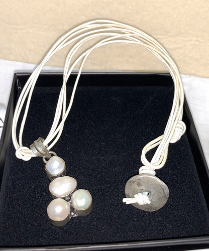 Collana laccetti cuoio con - collana,
