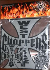 LOT DE 5 STICKERS WEST COAST CHOPPERS BIKER TRIKER TRUCKER TUNING AUTO CAMION