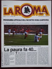 Rivista LA ROMA STADIO Programma AS Roma Sampdoria calcio Graziani 1986 🐺💛❤️